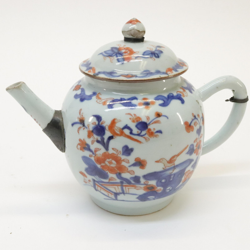 Three Chinese Export Porcelain Teapots