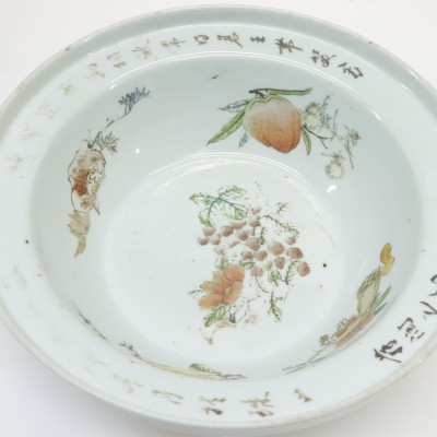 Chinese Porcelain Headrest and Basin