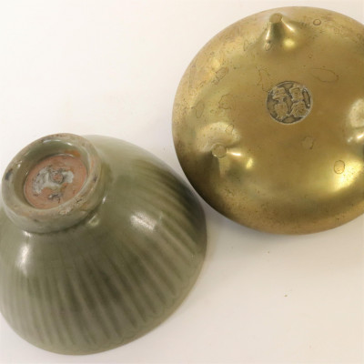 Group of Song Ceramics and Bronze Censor