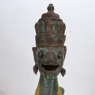 Large Wooden Indonesian Temple Figure
