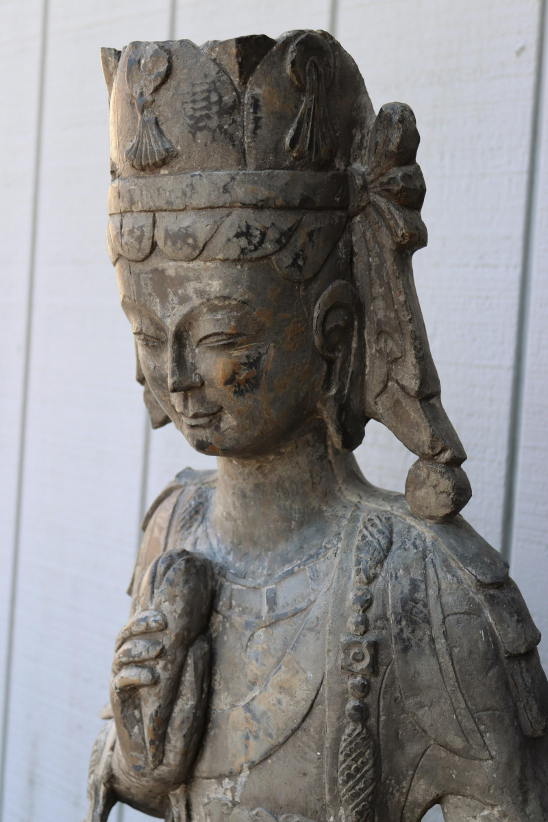 Impressive Northern Wei Style Stone Bodhisattva