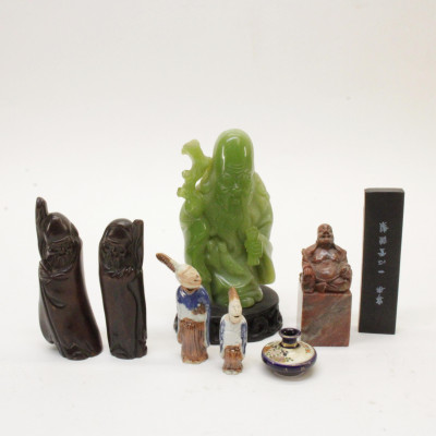 Collection of small Asian Desk Objects