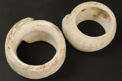 Two Tribal Shell Bracelets and Ushapti Figure
