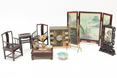 Image for Lot Group of Chinese Japanese Miniature Furniture