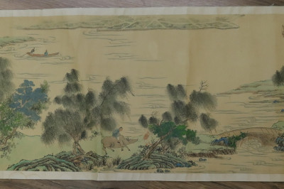 Chinese Long Scroll Landscape Painting