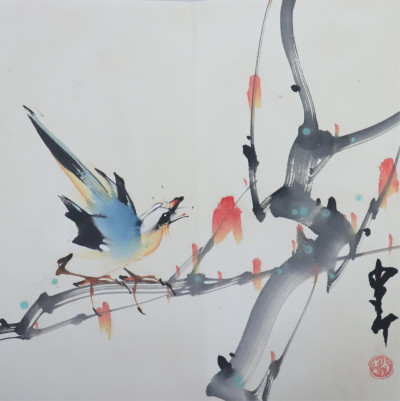 Signed Zhao Shaoang Album of Flowers and Birds