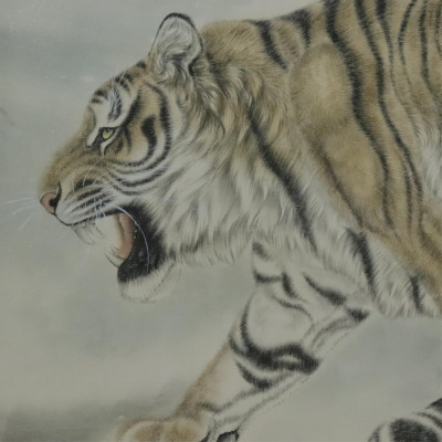 Large Asian Tiger Painting