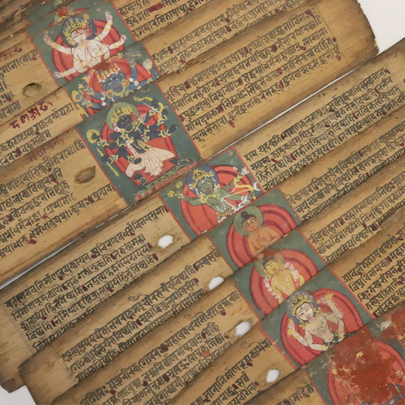 Buddhist Palm Leaf Pancaraksa Manuscript