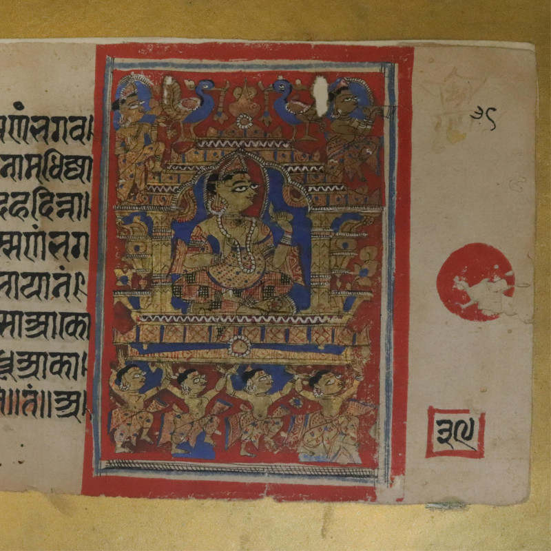 Six Pages from Jain Manuscript likely Kalpasutra