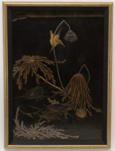 Japanese Lacquer Wood Panel