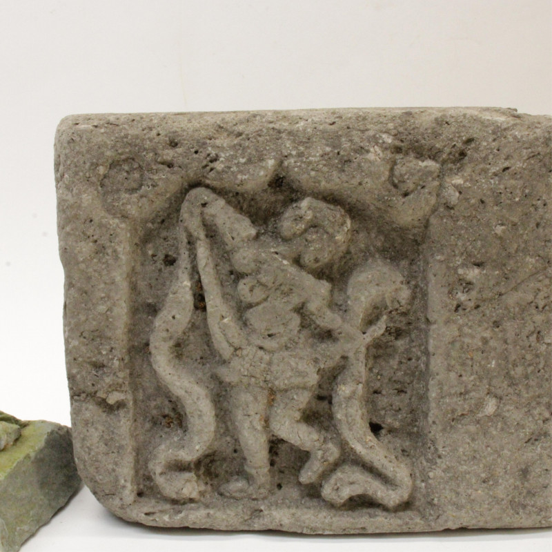 Carved Stone Frieze and Wall Element