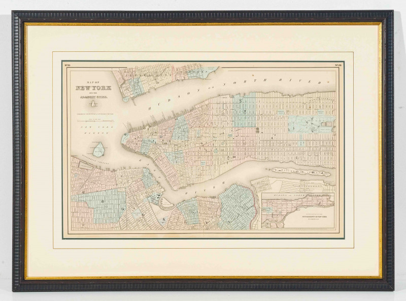 J.H. Colton &amp; Co. - Map of New York and the Adjacent Cities