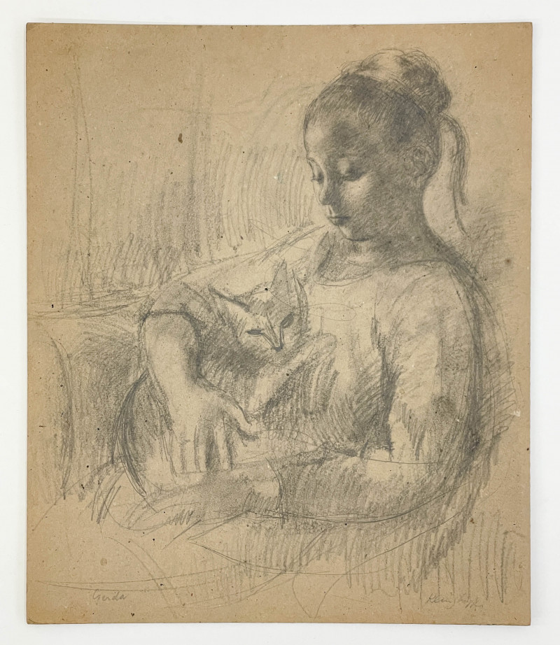 Clara Klinghoffer - Study for Gerda and her Cat