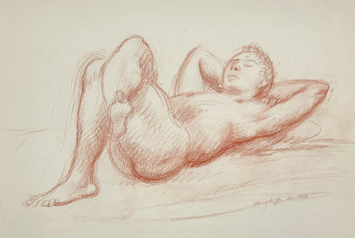 Image for Lot Clara Klinghoffer - Untitled (Reclining Nude)