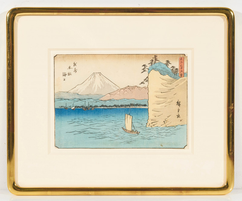 Utagawa Hiroshige - The Sea at Honmoku in Musashi Province