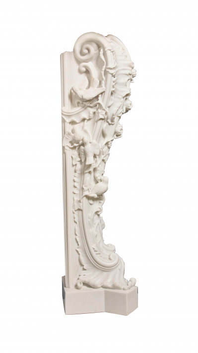 Lodovico Bertoni Workshop - Late Baroque Style Hand Carved Marble Mantel