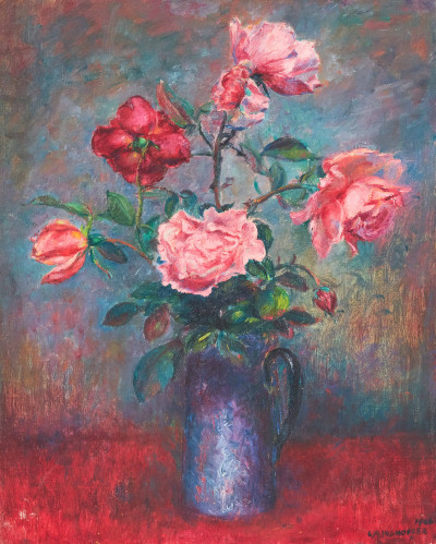Image for Lot Clara Klinghoffer - 'Roses in a Blue Vase'