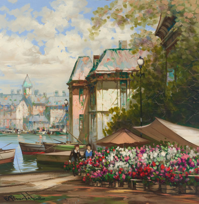 Image for Lot Pierre Latour - Flower Market Canal