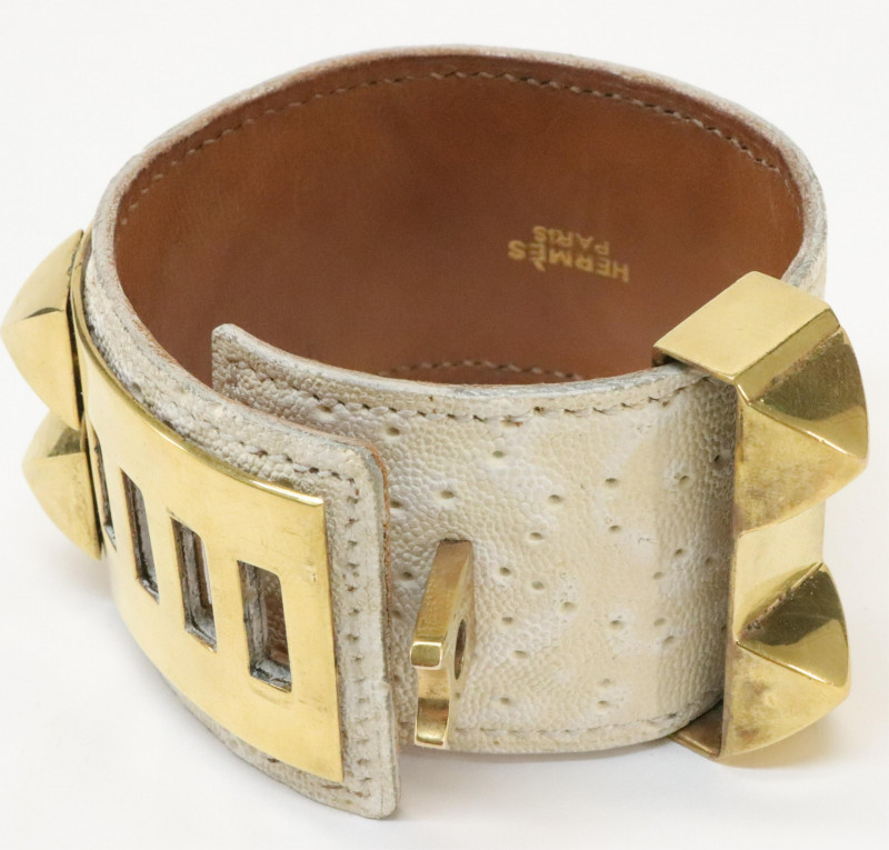 Vintage Hermes Whale Collier de Chien Bracelet