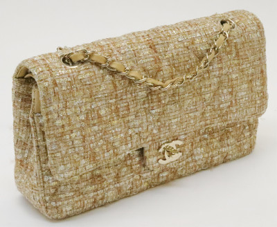 Image for Lot Chanel Tweed Medium Classic 255 Flap Bag