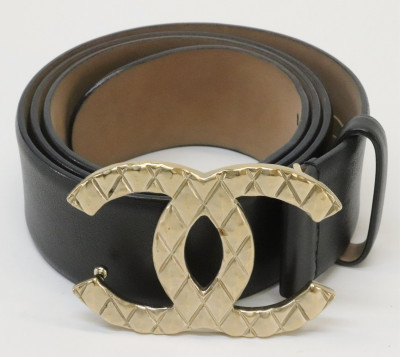 Image for Lot Chanel CC Calfskin Belt