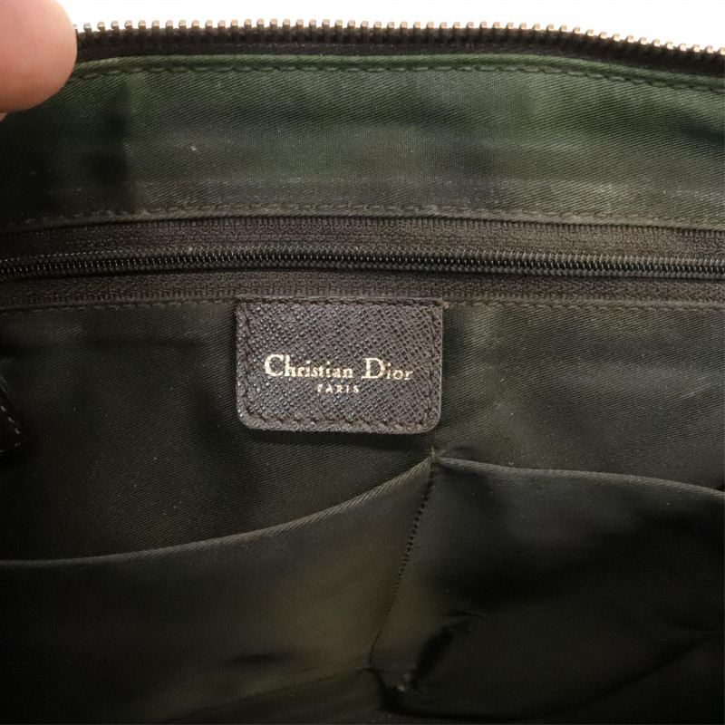 Christian Dior Leather Boston Bag