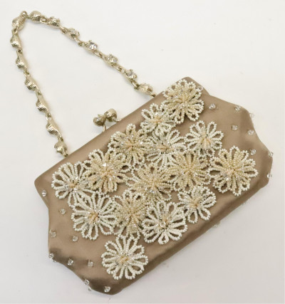 Image for Lot Valentino Floral Beaded Clutch