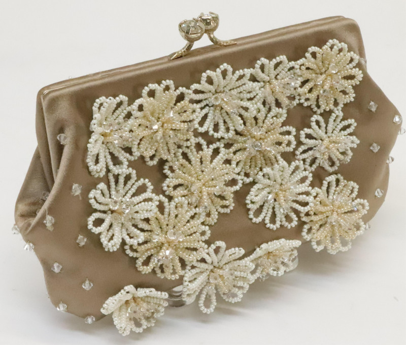 Valentino Floral Beaded Clutch