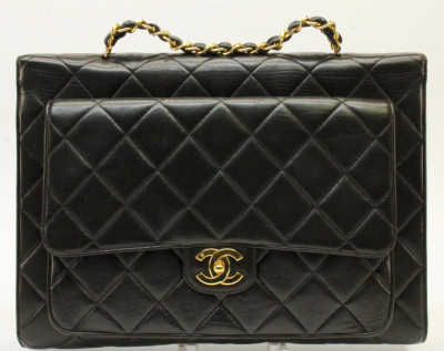 Image for Lot Chanel Chain Handle Briefcase