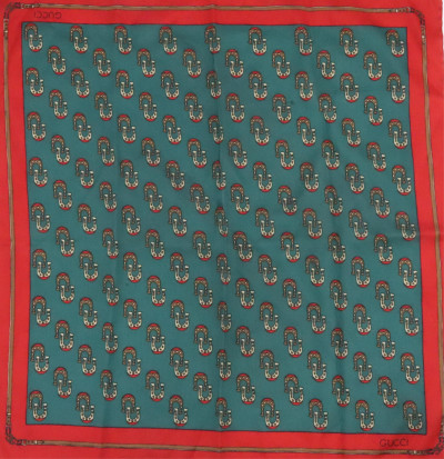 Image for Lot Gucci Silk Scarf Horseshoes