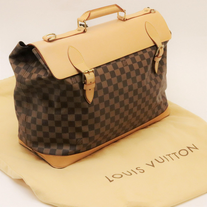 Lot - Louis Vuitton Ebene Damier Saddle Bag