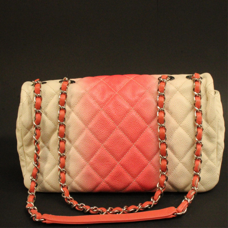 Chanel Pink and White Ombre Small Classic Flap Bag - Capsule Auctions