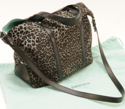Image for Lot Tiffany Co Leopard Shopper Tote