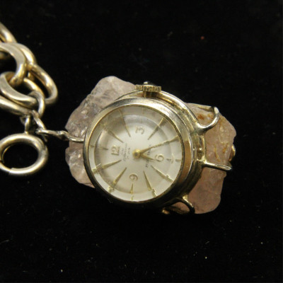Vintage Saks Fifth Ave Rose Quartz Watch