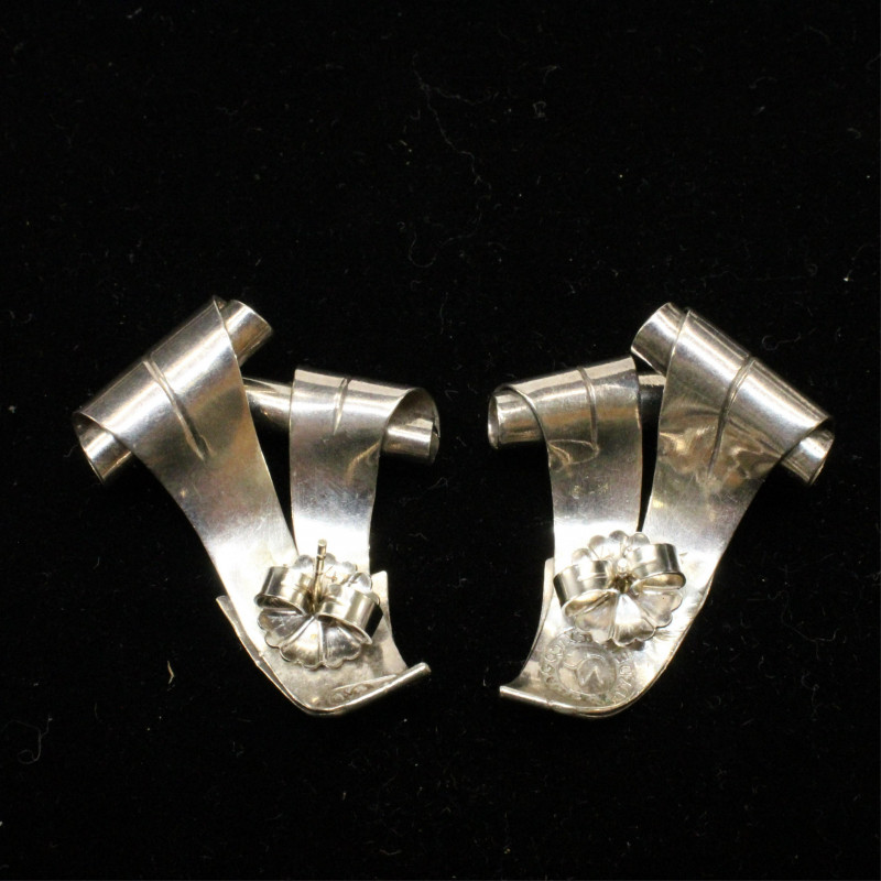 William Spratling Taxco Silver Brooches Earrings