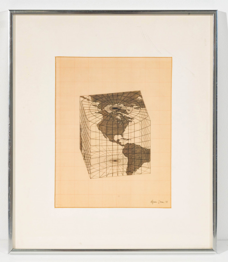 Agnes Denes - Study of Distortions; Isometric Systems in Isotropic Space-Map Projections: The Cube