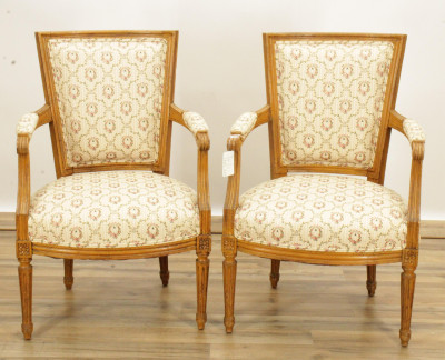 Image for Lot Pair of Louis XVI Style Fauteuil