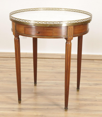 Image for Lot Louis XVI Style Mahogany Bouillotte Table