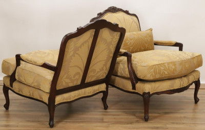 Pair of Kravet French Provincial Fauteuil