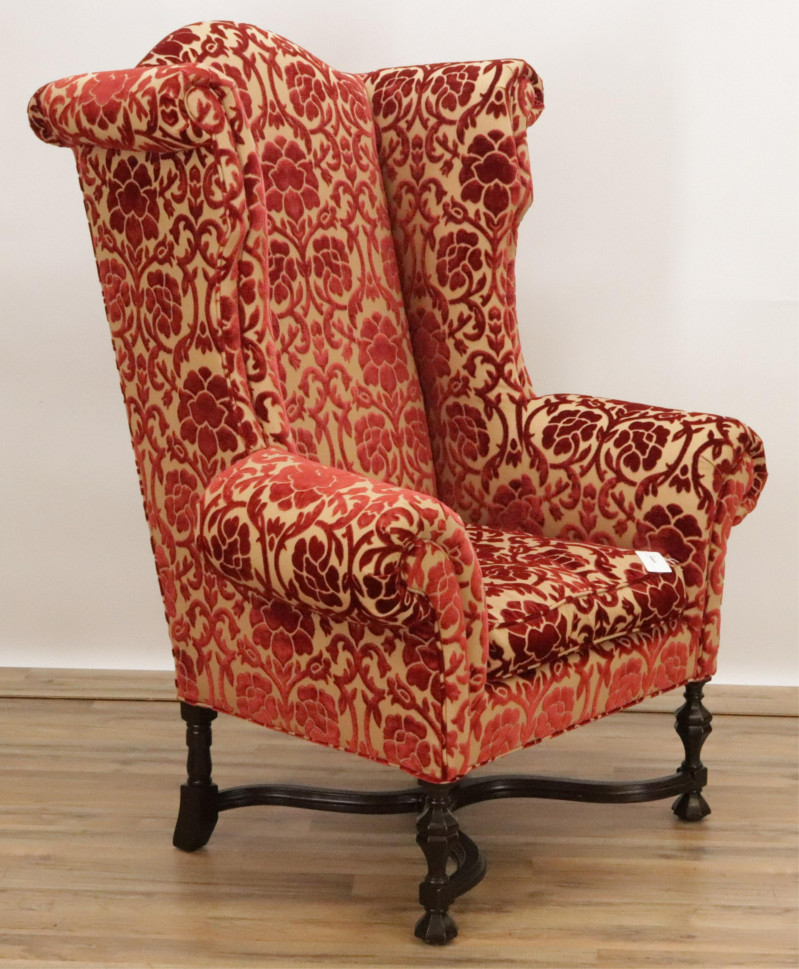 Lee Jofa William and Mary Style Wing Chair