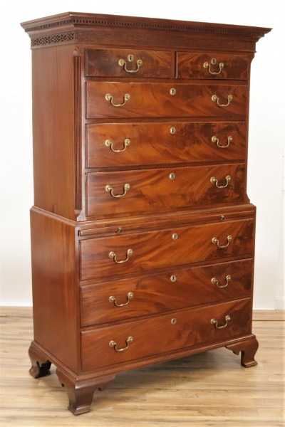George III Mahogany Chest on Chest 18th C