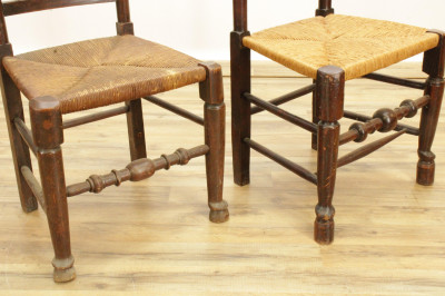 Ten 19th C English Spindle Back Side Chairs