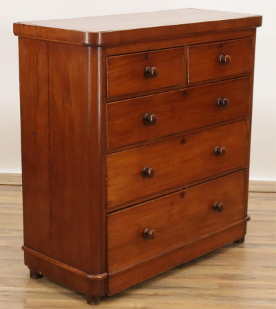 Image for Lot English Mahogany 5 Drawer Chest