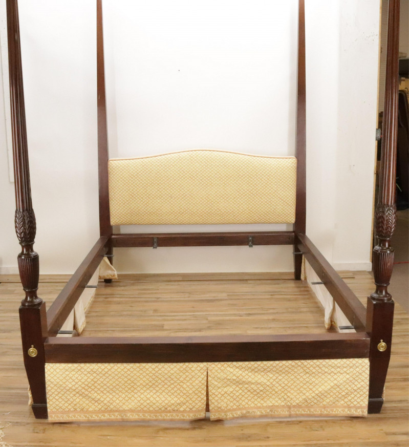 Hepplewhite Style Mahogany Queen Bed