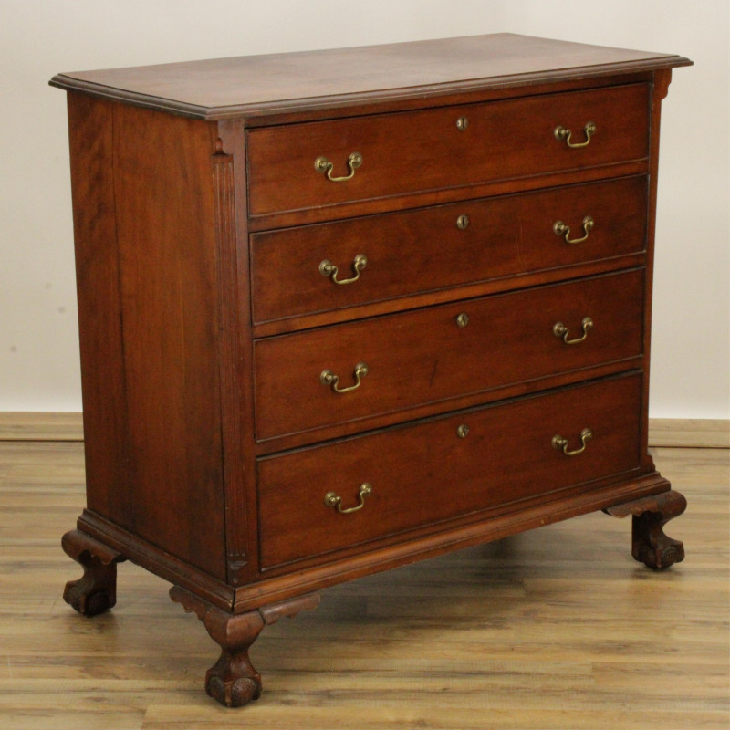 Chippendale Style Cherry Chest L 19th C