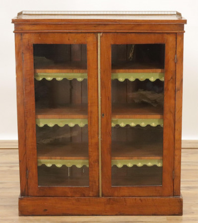Victorian Walnut Dwarf Bookcase Mid 19th C