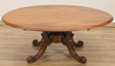 Image for Lot Victorian Inlaid Walnut Coffee Table