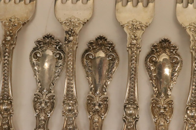 PW Ellis Co Sterling Forks Knives and Spoons