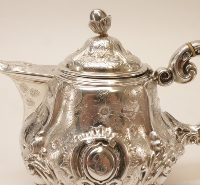 Alexandre Auguste Turquet 19th C Silver Teapot