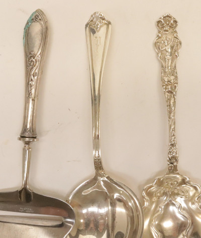 Assorted Sterling Serving Items Plated Spoons